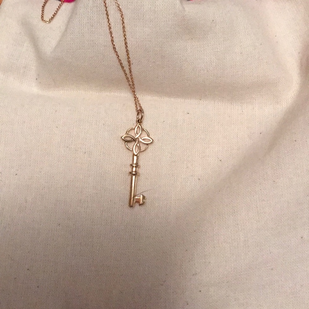 Stella and Dot Gold key necklace